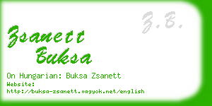 zsanett buksa business card